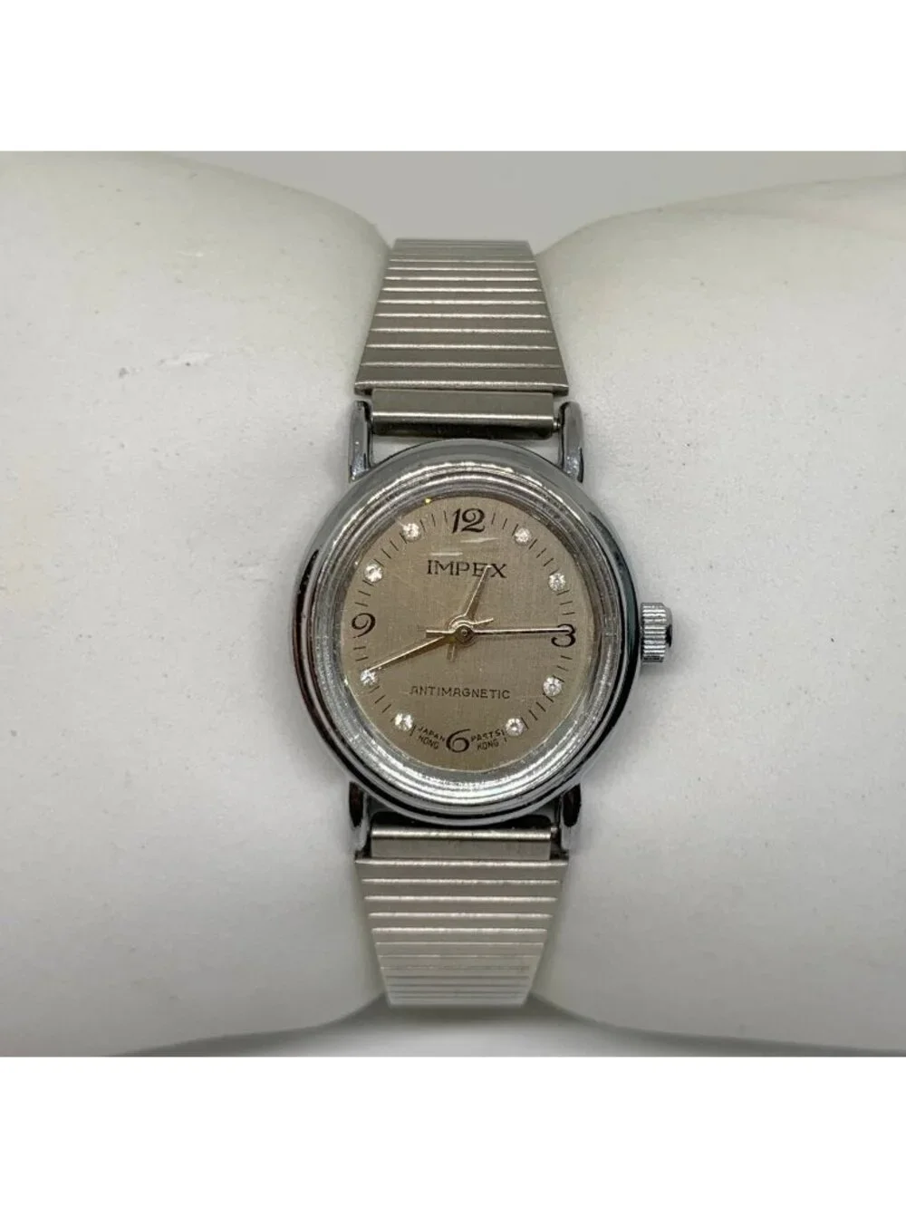 Vintage Impex mechanical wind up women’s watch 23mm japan silver tone works
